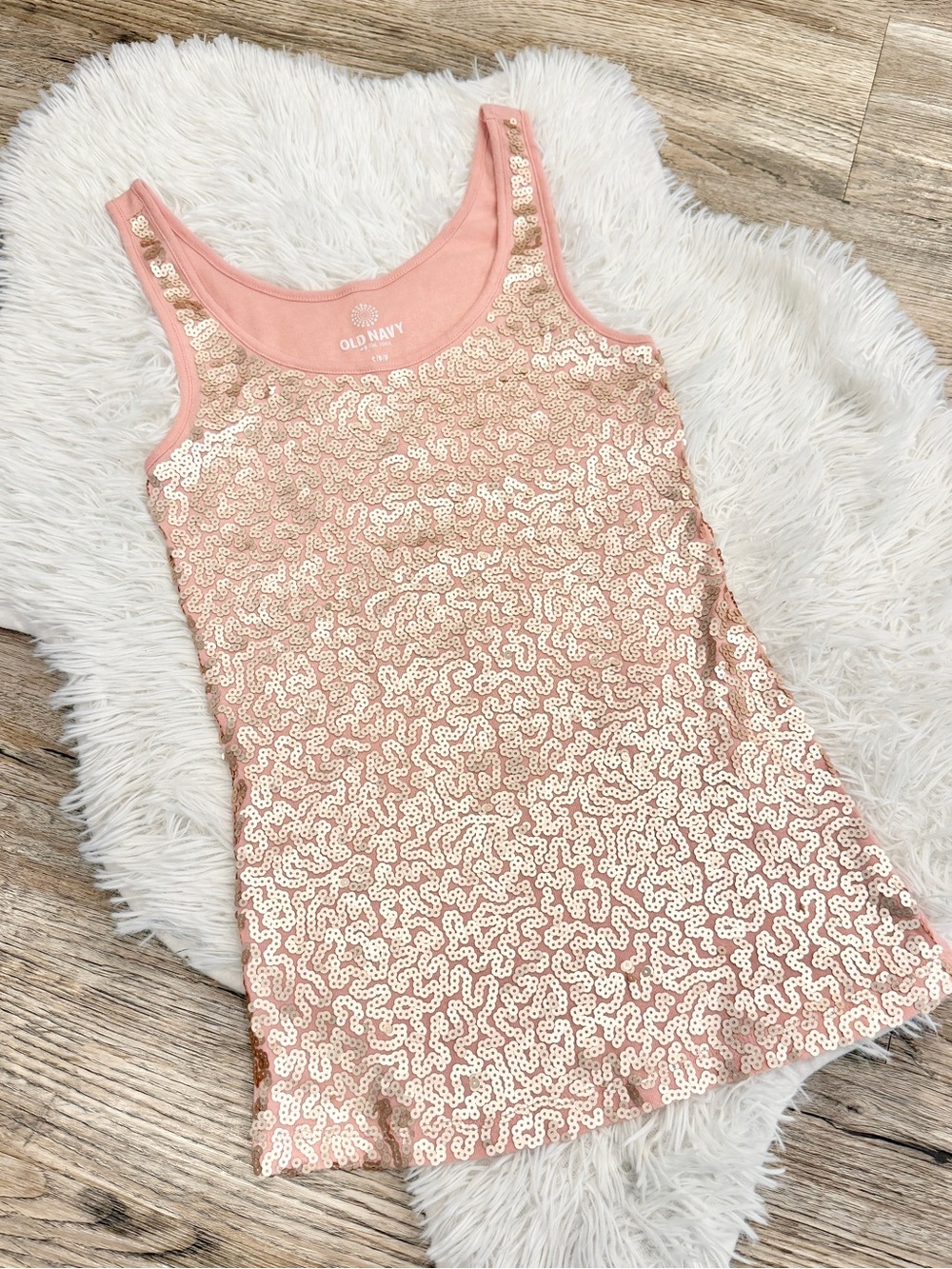 Old Navy Sequin Tank 2000s Fairycore Balletcore Coquette Hannah Montana Barbie